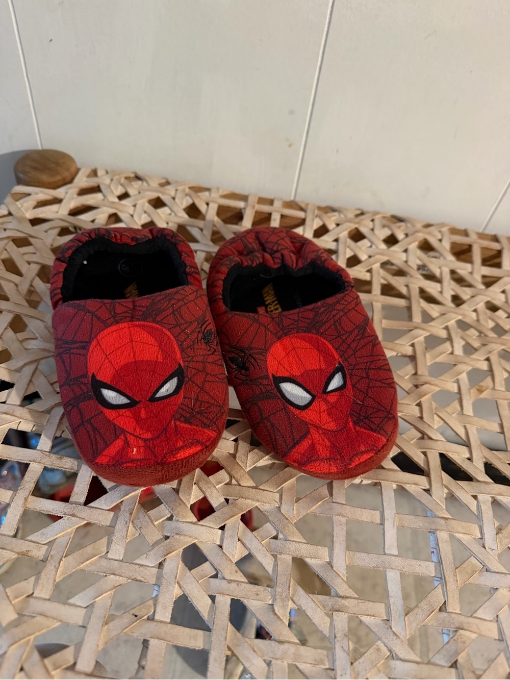 Marvel Spider-Man Red Kids Slip-On Slippers